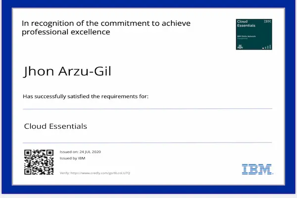 The Cloud Essentials course (or certification) provides a comprehensive overview of cloud computing principles from a business and technical perspective. It strengthened my understanding of:
Cloud service models (IaaS, PaaS, SaaS) and their use cases
Cloud deployment models, including public, private, hybrid, and multi-cloud
Key cloud technologies, such as virtualization, containers, and serverless computing
Business value of cloud adoption, including cost optimization, agility, and scalability
Cloud security and compliance considerations, including risk management and governance
Vendor-neutral cloud concepts, allowing comparison across providers like AWS, Azure, and Google Cloud

This foundational knowledge enables me to support cloud strategy, migration planning, and decision-making within cross-functional IT and business teams.